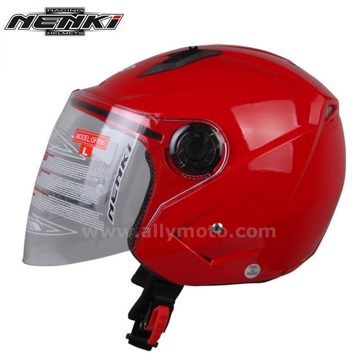 129 Nenki Open Face Helmet Motorbike Cruiser Chopper Touring Street Scooter Clear Lens Shield Men Women@5